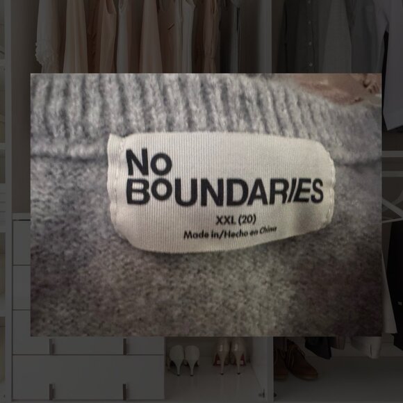 Gray 'Nope' Super Soft Sweater Size XXL from No Boundaries - Picture 4 of 4
